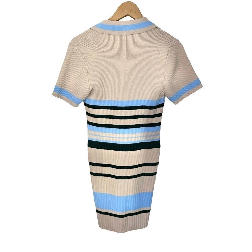 Zenobia Ribbed Knit Collared Mini Dress, small - Picture 4 of 11
